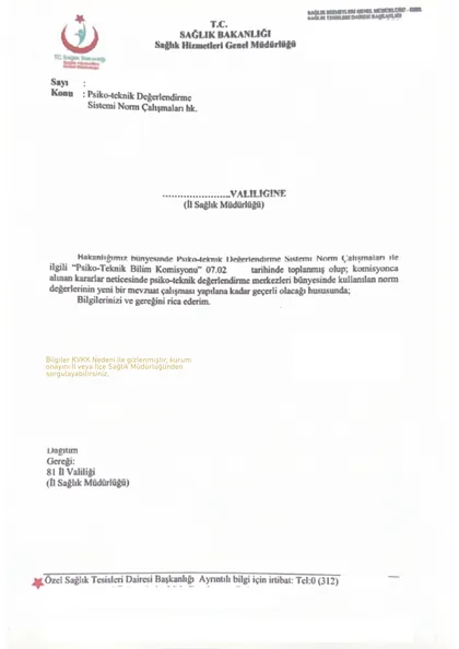 Norm değerleri genelgesi